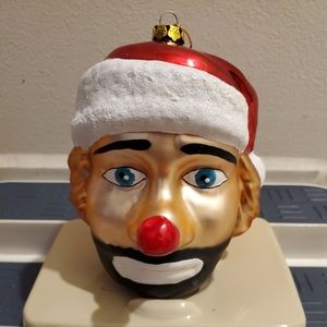 Flambro Emmett Kelly Glass Ornament Clown Christmas